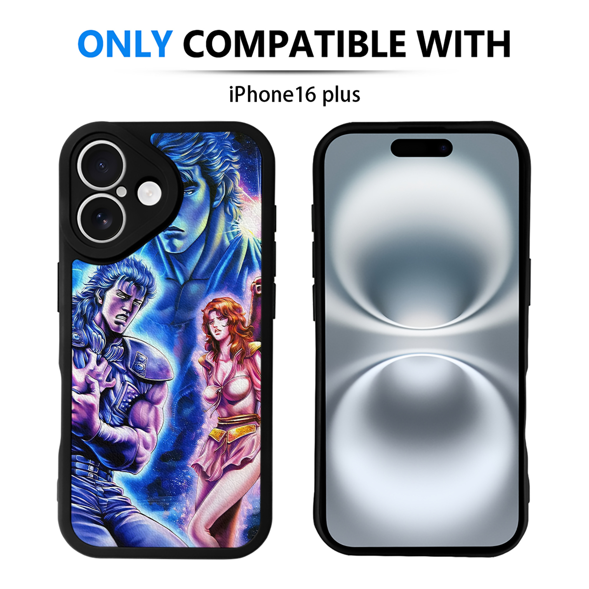 （画像用） 北斗の拳 Fist of the North Star 【iPhone 16シリーズ対応】シリコンスマホケース（レザー調） 材質：シリコン